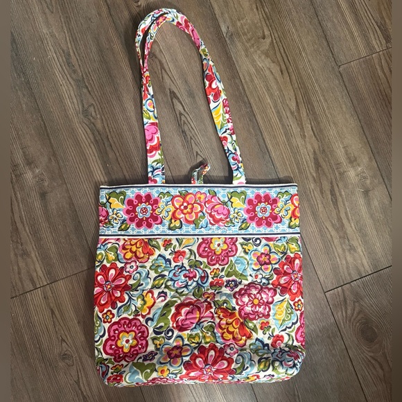 Vera Bradley Hope Garden Floral Quilted Tote Bag Multicolor Cotton Retired - Picture 2 of 6